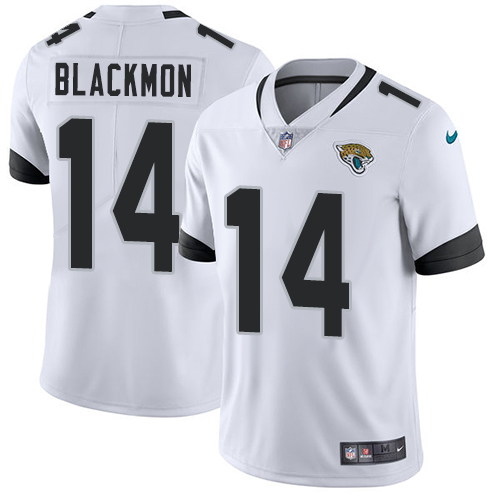 Nike Jacksonville Jaguars #14 Justin Blackmon White Men Stitched NFL Vapor Untouchable Limited Jersey->jacksonville jaguars->NFL Jersey